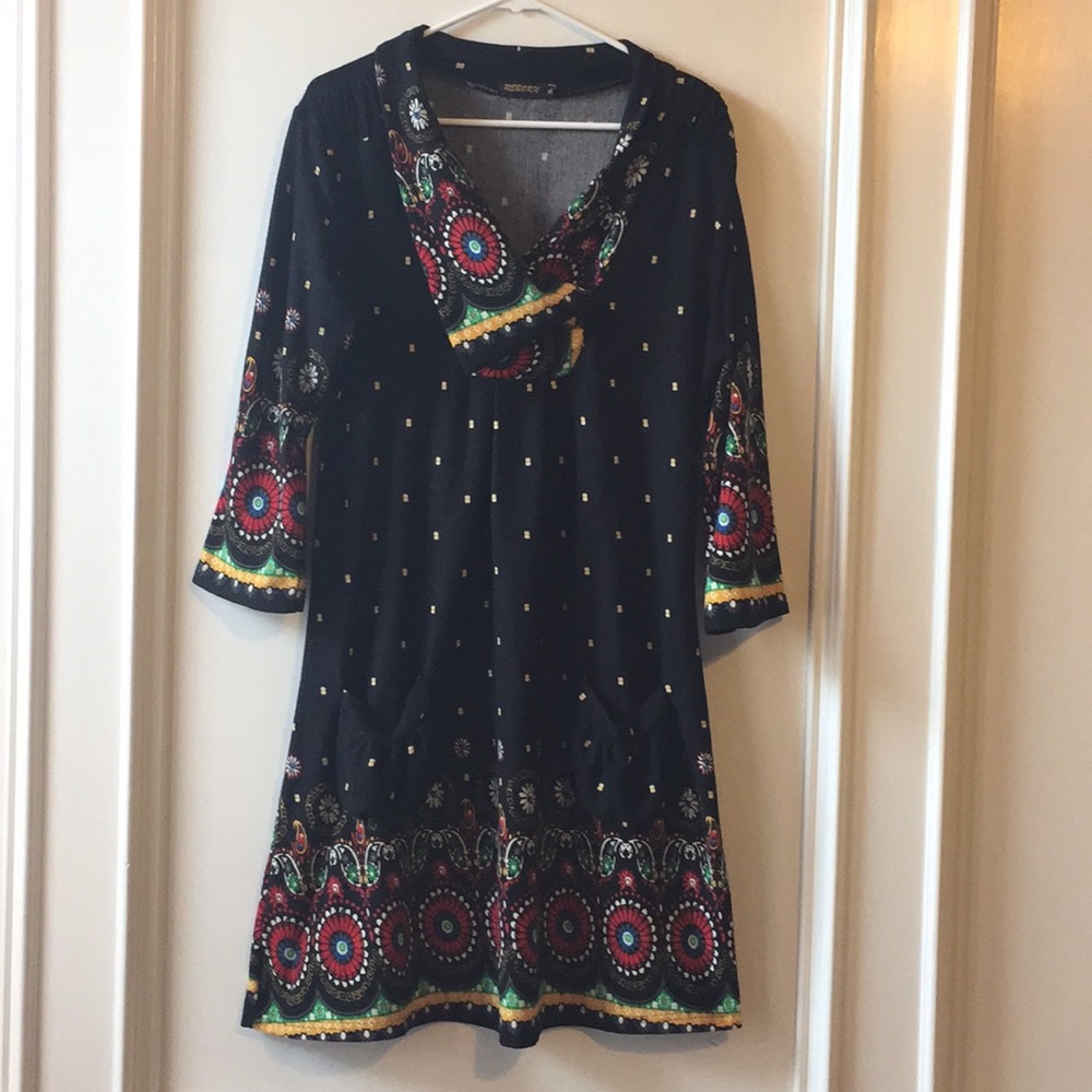 Black pattern dress